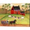 Primitive Americana Sheep with Horse and Wagon by Cheryl Bartley 20" x 16" Canvas Wall Art